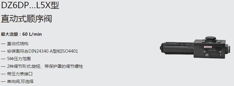 SHLIXIN上海立新DZ6DP…L5X型直動(dòng)式順序閥